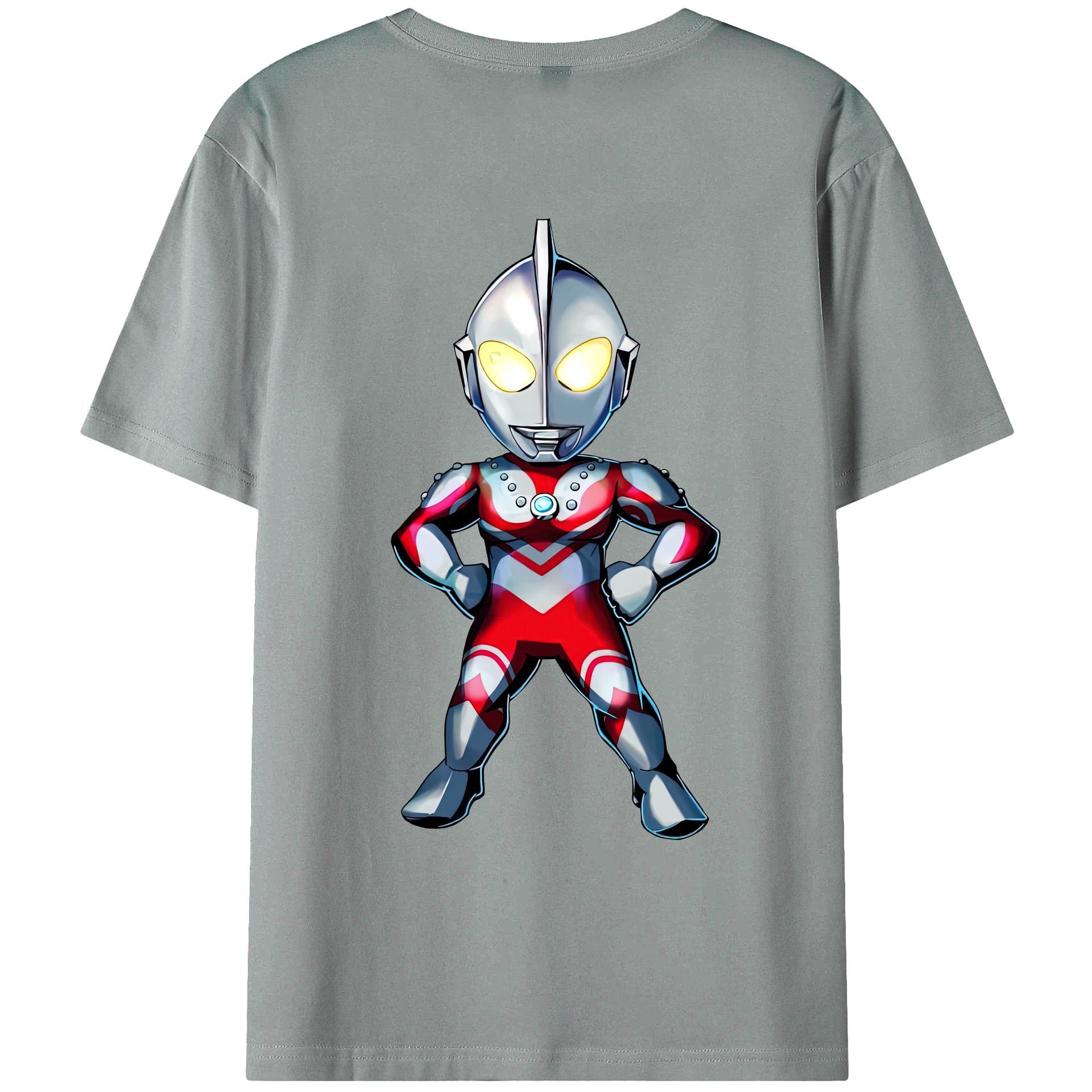 （画像用） ウルトラマン Ultraman 綿100％ メンズ半袖Tシャツ（バックプリント） 通気性